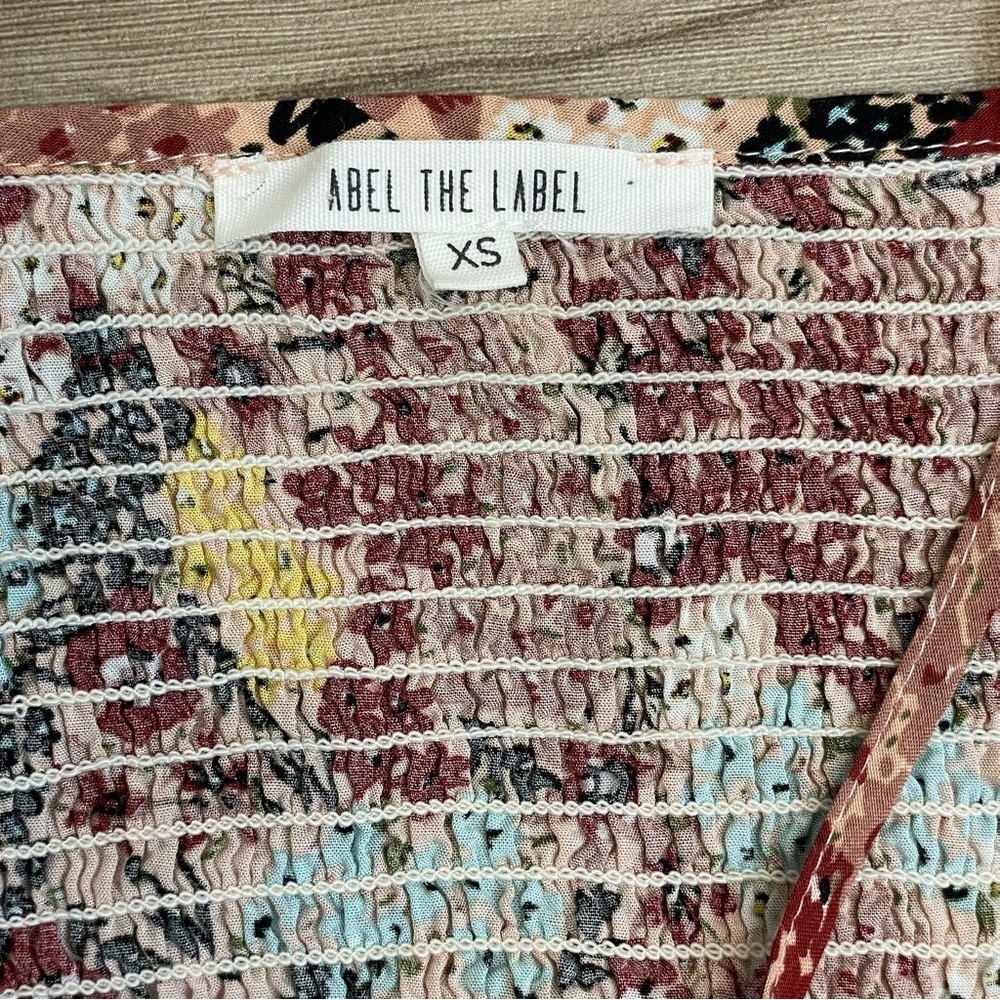 Abel the Label Smocked Upper Tiered Multicolor Floral Maxi Dress - Picture 7 of 11